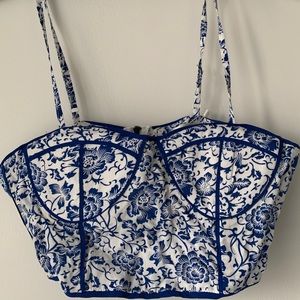 Millau Blu Bustier Bra Top